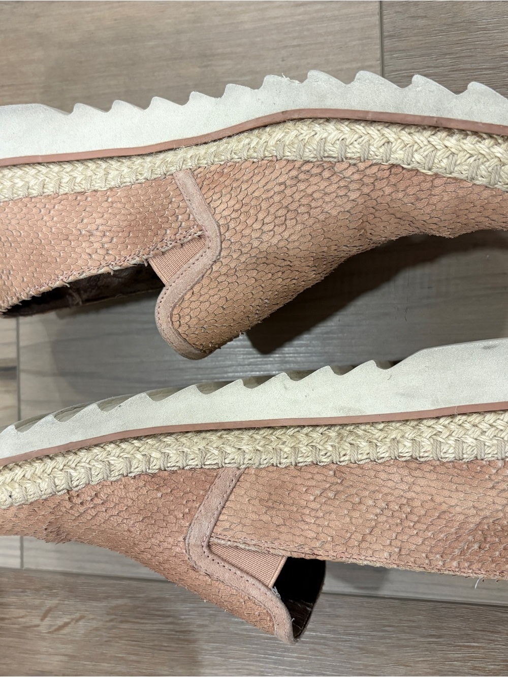 Donald Pliner Millie Slip-On Platform Loafer Textured Mauve Light Peach Pink 9.5 - Picture 7 of 8